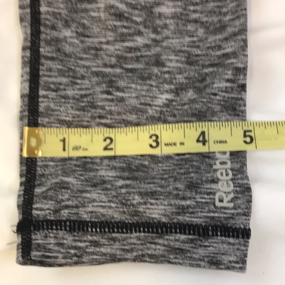 Reebok Athletic Black Heathered Leggings Size Medium - Picture 9 of 10